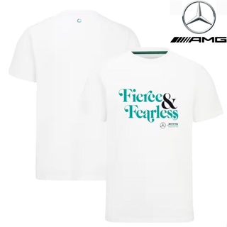 เสื้อกีฬาแขนสั้น ลายทีมแข่งขัน F1 Mercedes AMG Petronas F1 เหมาะกับฤดูร้อน สําหรับผู้ชาย และผู้หญิง 2023