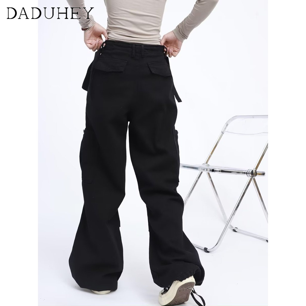 daduhey-womens-hong-kong-style-summer-loose-casual-y2k-trousers-ankle-tied-overalls-harem-cargo-pants-loose-fashion-sports-pants