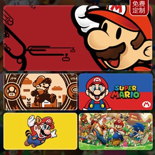 แผ่นรองเมาส์ คีย์บอร์ด ลายการ์ตูนอนิเมะ Mario Mario สําหรับเล่นเกม