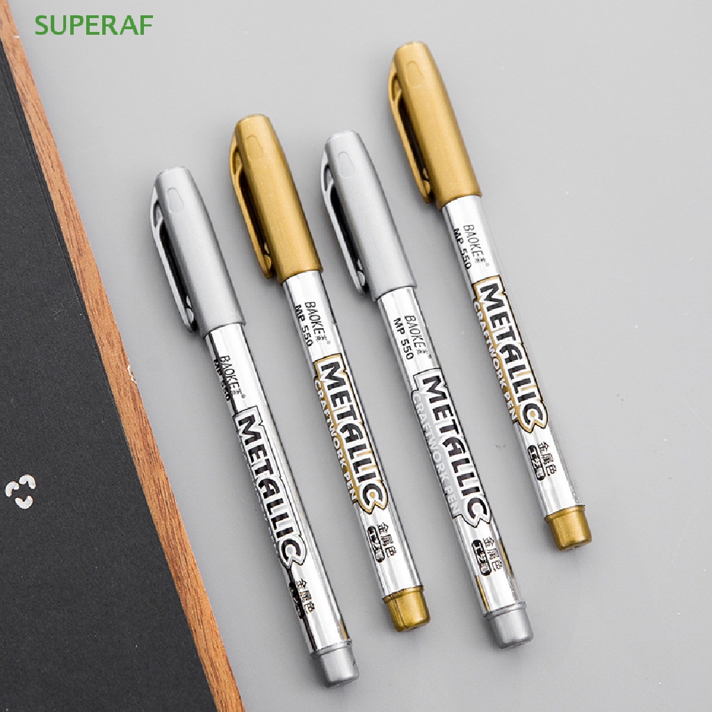 superaf-ขายดี-ปากกาแท็กกระดาษ-สีเมทัลลิก-สีทอง-สีเงิน-สําหรับตกแต่งสมุดอัลบั้มรูปภาพ-งานเลี้ยงวันเกิด