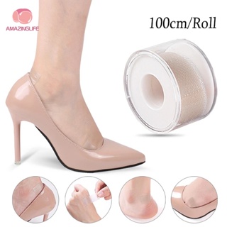 100 ซม. / ม้วน เจลป้องกันส้นเท้าที่มองไม่เห็น / รองเท้าผู้หญิง สติกเกอร์ป้องกันการสึกหรอ / อุปกรณ์ดูแลเท้า อเนกประสงค์