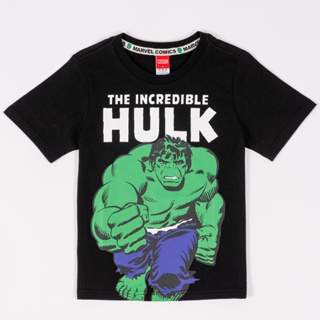 【NEW】Marvel Boy Hulk T-shirt - เสื้อยืดเด็กมาร์เวลลายฮัค สินค้าลิขสิทธ์แท้100% characters studio
