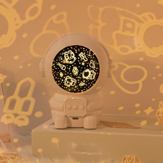 โคมไฟดวงดาว โคมไฟดาว โคมไฟโปรเจคเตอร์ โมเดลนักบินอวกาศ ของขวัญวันเกิด Astronaut Projector Lamp