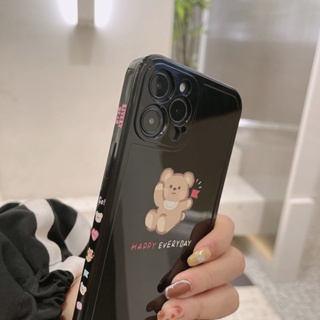 Side Little Bear Cartoon Phone Case for iPhone 11proMax All-Inclusive Xs XR Apple 12 for 8plus Soft 14