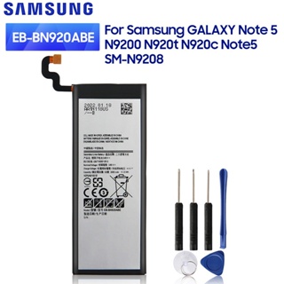 แบตเตอรี่ EB-BN920ABA สำหรับ Samsung GALAXY หมายเหตุ5 SM-N9208 N9208 N9200 N920t N920c Note5 EB-BN920ABE