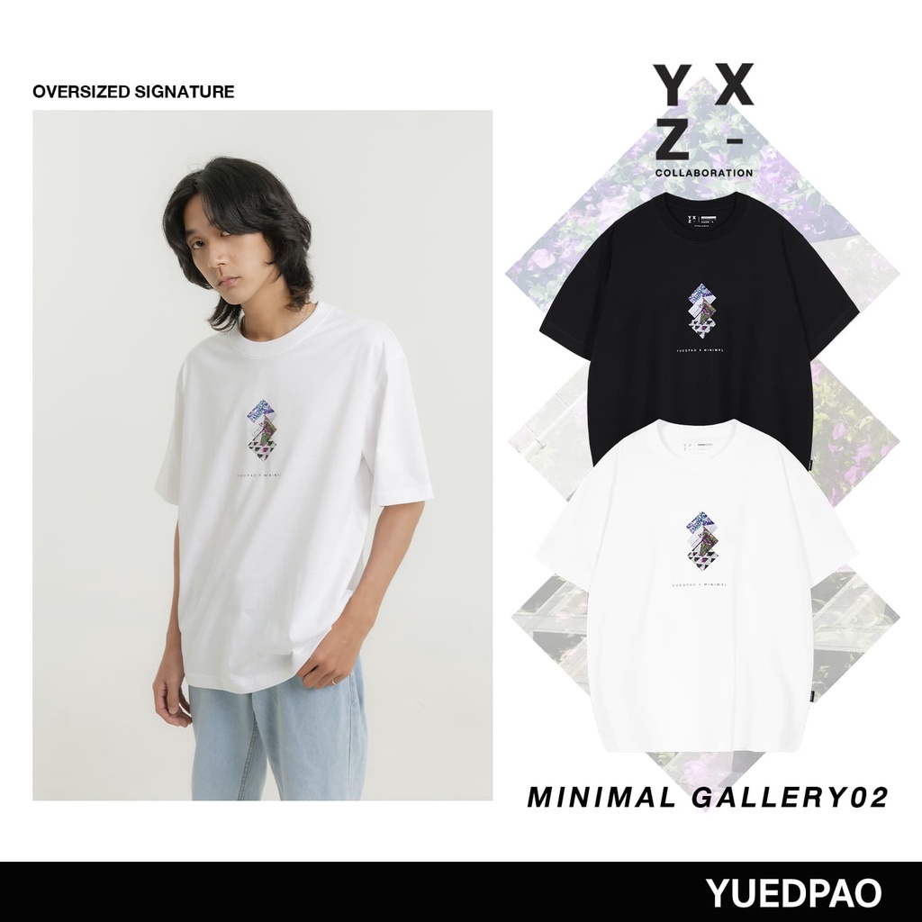 yuedpao-x-minmal-gallery02-ยอดขาย-no-1-รับประกันไม่ย้วย-2-ปี-เสื้อยืดเปล่า-เสื้อยืด-oversized-แขนสั้น-black-amp-white