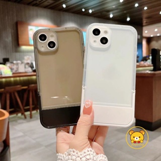 เคสโทรศัพท์มือถือแบบนิ่ม TPU ใส พร้อมขาตั้ง พับได้ สําหรับ Samsung Galaxy A73 5G S22 S21 S20 S22 S21 S20 Ultra S21 S20 FE Galaxy Note 20 10 Plus