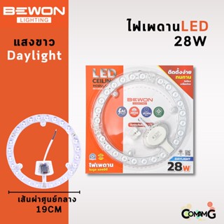 Bewon ไฟเพดานLED ชุดโมดูลLED เปลี่ยนโคมเพดานแบบกลม 28W 19CM แสงขาว