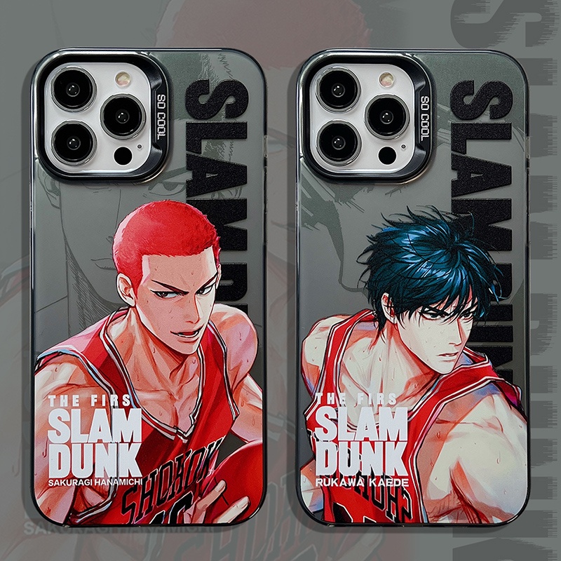 เคสโทรศัพท์มือถือ-ผิวด้าน-พิมพ์ลาย-slam-dunk-สองชั้น-สําหรับ-iphone-14-pro-max-13-12-pro-max-11