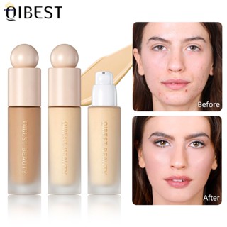 QIBEST รองพื้นเหลว คอนซีลเลอร์ ด้าน ปรับความกระจ่างใสอย่างเป็นธรรมชาติ ให้ความชุ่มชื้น ซ่อมควบคุมน้ํามัน บีบีครีมบางๆ 【doom】