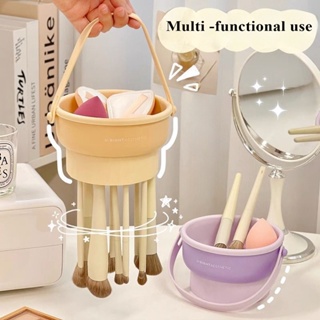 3 In1 Makeup Brushes Cleaner Sponge Brush Washing Box Makeup Brush Drying Basket Desktop Storage Brush Tool Makeup Sponge Holder