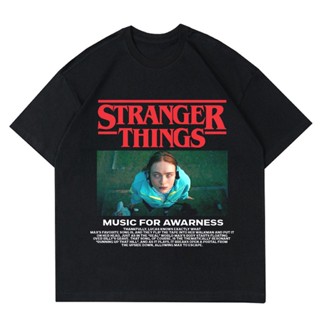 เสื้อยืดพิมพ์ลายprintingเสื้อยืด ลาย Stranger THINGS "MAX FLOATING" | เสื้อยืด FILM SERIES | Hnm THINGS เสื้อรัดรูปS