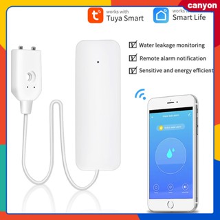 Tuya Smart Wifi เซ็นเซอร์ตรวจจับน้ำรั่ว เซ็นเซอร์ตรวจจับระดับน้ำ น้ำล้นและน้ำเต็ม แอพเตือนระยะไกล การแจ้งเตือนการแจ้งเตือนแบบเรียลไทม์ หุบเขา