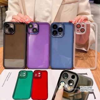 Soft Casing For Samsung Galaxy A54 A34 A24 A14 A73 A53 A33 A23 A13 A22 A22LTE M22 M32 4G 5G Simple solid color Lens Protector Shockproof Clear Transparent phone case 1MY 01