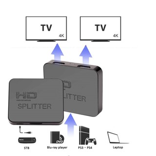 ตัวแยกสัญญาณ HDMI 4k Full HD 1080P HDMI พร้อมสวิตช์ 1x2 1 in 2 สําหรับ HDTV DVD