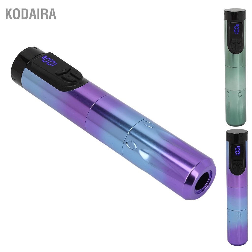 kodaira-เครื่องสักไร้สาย-1200mah-แบตเตอรี่คู่จอแสดงผล-oled-coreless-3-5-มม-stroke-ตลับโรตารี่ปากกาสัก