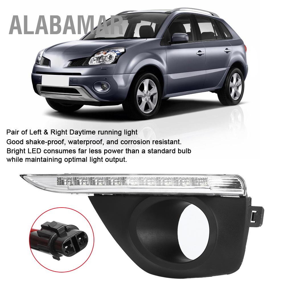 alabamar-คู่ของไฟวิ่งกลางวัน-led-drl-เหมาะสำหรับ-renault-koleos-2011-2013