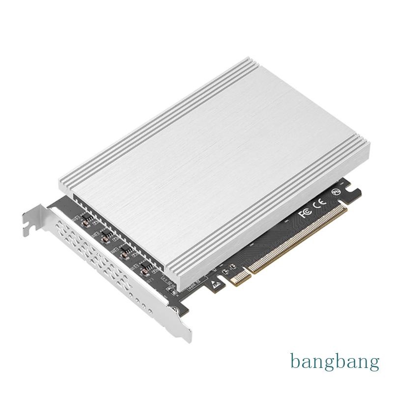 bang-การ์ดอะแดปเตอร์-pcie-4-0-x16-เป็น-4-m-2-nvme-ssd-พร้อม-256gbps-ถ่ายโอนเร็ว-รองรับ-raid-256-gbps