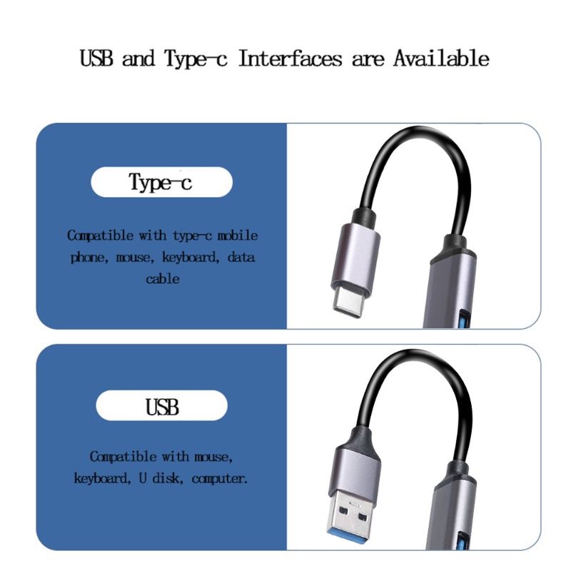 อะแดปเตอร์ถ่ายโอนข้อมูล-usb-4-พอร์ต-สะดวกสบาย-ฮับเชื่อมต่อแล็ปท็อป-อเนกประสงค์-ตัวขยายการถ่ายโอนข้อมูลแท็บเล็ต-type-c