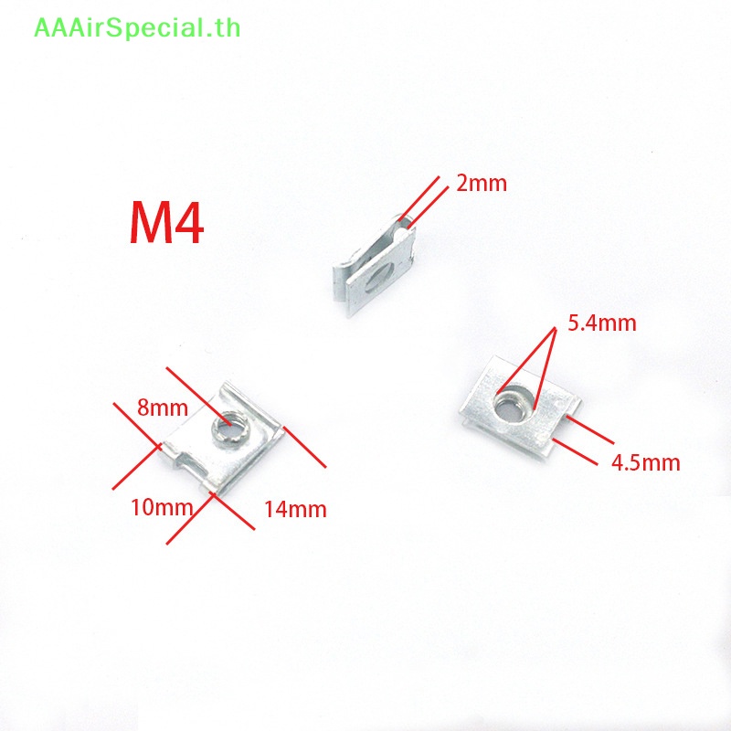 aaairspecial-คลิปสกรู-รูปตัว-u-ป้องกันสนิม-สําหรับรถจักรยานยนต์-m4-m5-m6-10-ชิ้น