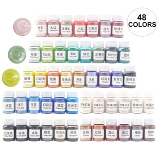 Chk แม่พิมพ์เรซิ่น อีพ็อกซี่ ไข่มุก 48 สี 10 กรัม สําหรับทําเครื่องประดับ DIY