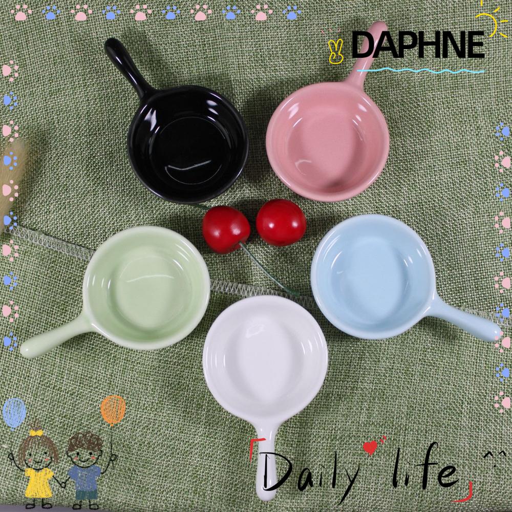 daphne-จานเซรามิกทรงกลมขนาดเล็กสีพื้นสไตล์ญี่ปุ่น