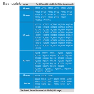 Flashquick สายชาร์จ USB คุณภาพสูง สีดํา สําหรับเครื่องโกนหนวดไฟฟ้า Philips A00390 HQ8505