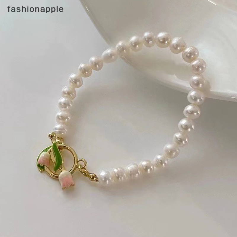 fashionapple-ใหม่-สร้อยข้อมือ-จี้รูปดอกทิวลิป-ประดับไข่มุก-สไตล์ฝรั่งเศส-วินเทจ-เรียบง่าย-แฟชั่นสําหรับผู้หญิง-พร้อมส่ง