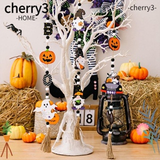 Cherry3 จี้ลูกปัด รูปฟักทองผี DIY สําหรับแขวนตกแต่งประตู เทศกาลฮาโลวีน