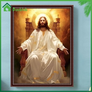 【Doub X ✮】 Eb# ชุดงานจิตรกรรมเม็ดบีด ทรงเพชรกลม 5D รูปพระเยซู สําหรับตกแต่งบ้าน DIY ✮