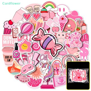 &lt;Cardflower&gt; สติกเกอร์ PVC ลายการ์ตูนกราฟฟิตี้ สีชมพู กันน้ํา สําหรับติดตกแต่งแล็ปท็อป กระเป๋าเดินทาง โทรศัพท์ Diy ลดราคา 50 ชิ้น