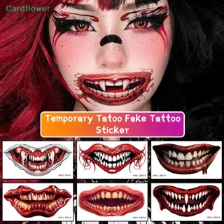 &lt;Cardflower&gt; สติกเกอร์รอยสักชั่วคราว ลาย Happy Halloween Scar Lips Smile Flash กันน้ํา สําหรับผู้ชาย ผู้หญิง ลดราคา