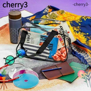 Cherry3 กระเป๋าเครื่องสําอาง แบบใส สีดํา