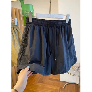 1448 New style quick-drying fabric high-waist elastic loose casual sports shorts Womens Summer Slimming Versatile Wide