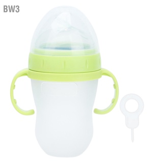 BW3 ขวดธัญพืชเด็กซิลิโคน unisex Baby Squeeze Cereal Feeding Flow Bottle with Food Dispensing Spoon for Infant