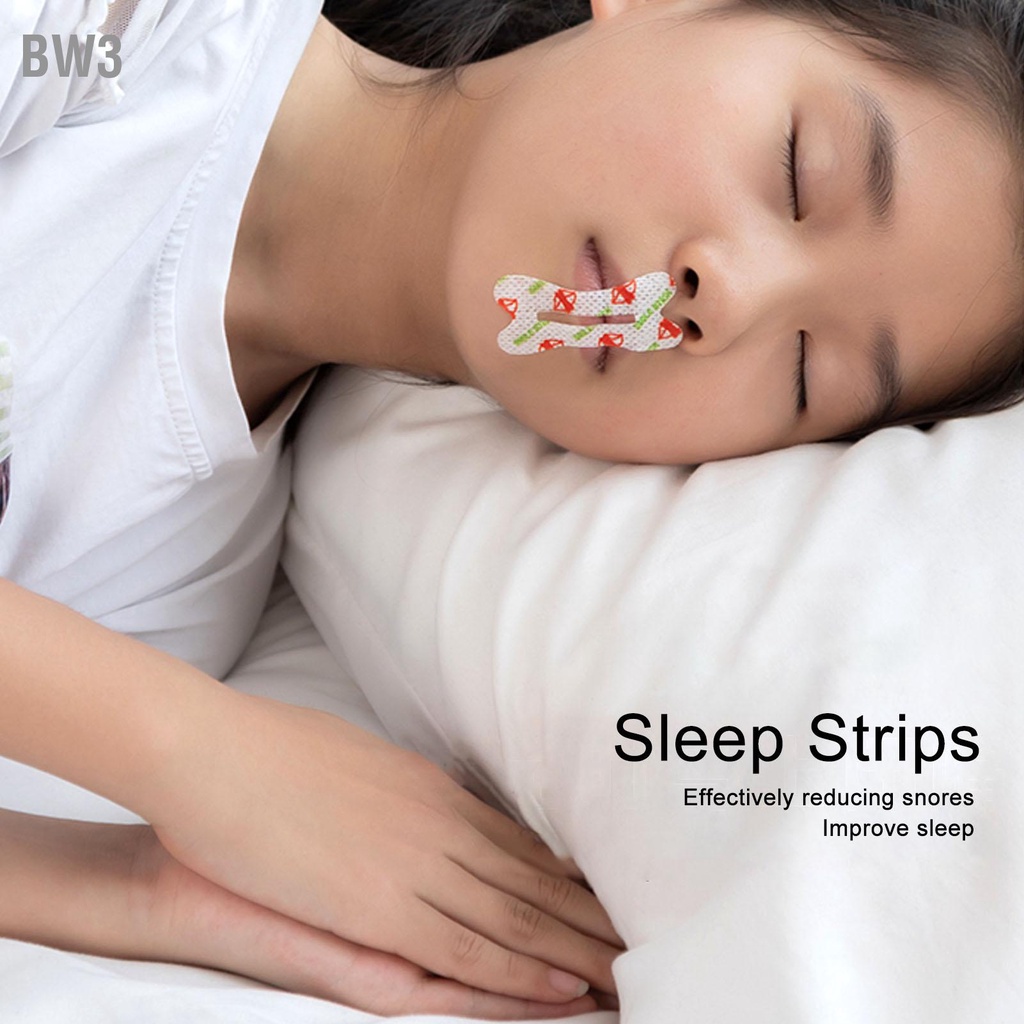 bw3-เทปปิดปาก-30-ชิ้นช่วยการนอนหลับช่วยหายใจ-traning-mild-snoring-mouth-strips-สีขาวสำหรับเด็กผู้ใหญ่