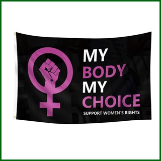 Pro ธงผู้หญิง ธงทางเลือก My Body My Choice ธงสวน ธงผู้หญิง ธงแต่งสวน สําหรับสนามหญ้าในร่ม กลางแจ้ง