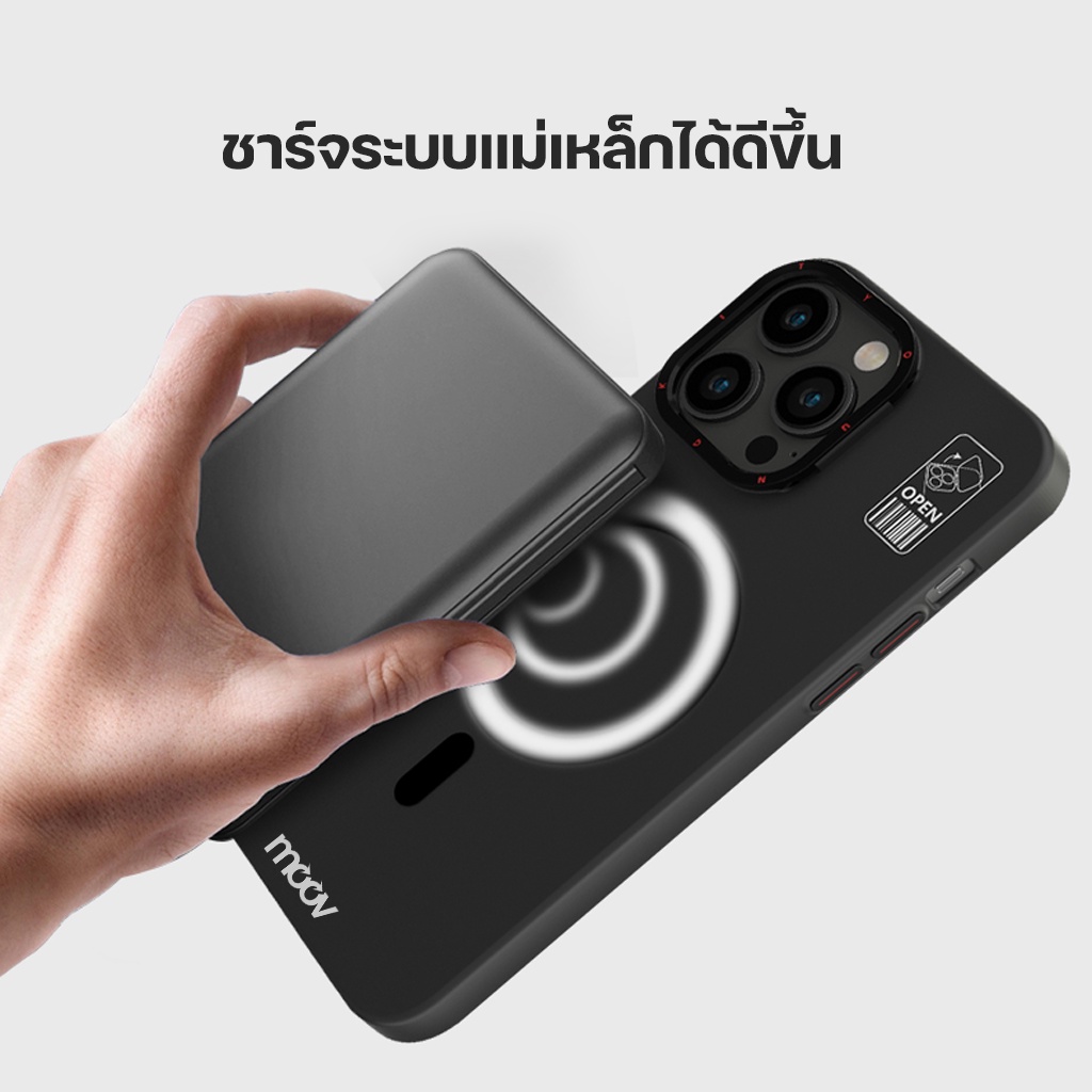 [182บ.โค้ดคุ้ม] Moov CS04 MagCharge Magnetic Case เคสแม่เหล็ก มีขาตั้ง ...