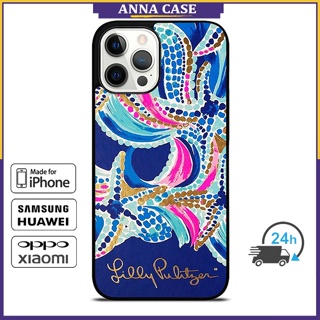 เคสโทรศัพท์มือถือ ลาย Lilly Pulitzer Ocean สําหรับ iPhone 14 Pro Max 13 Pro Max Samsung Galaxy Note10+ S21Ultra