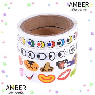 Amber สติกเกอร์ รูปดวงตา จมูก ปาก สําหรับติดตกแต่งแล็ปท็อป ของขวัญวันเกิด