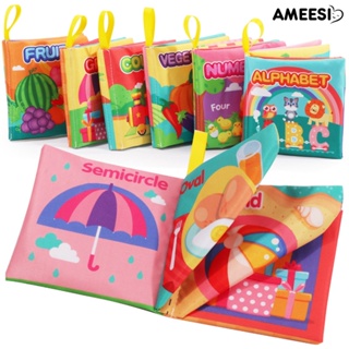 Ameesi หนังสือผ้า ภาษาอังกฤษ สามมิติ นุ่ม เพื่อการเรียนรู้เด็กก่อนวัยเรียน