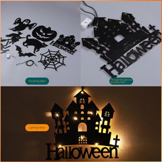 2023 Halloween Luminous Ghost Lighting Party Decoration จี้ธีมวันหยุดฮาโลวีน -FE