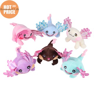 Aosuoas Kawaii Axolotl ตุ๊กตานุ่ม รูปการ์ตูนสัตว์น่ารัก สีชมพู สําหรับเด็ก ของขวัญวันเกิด