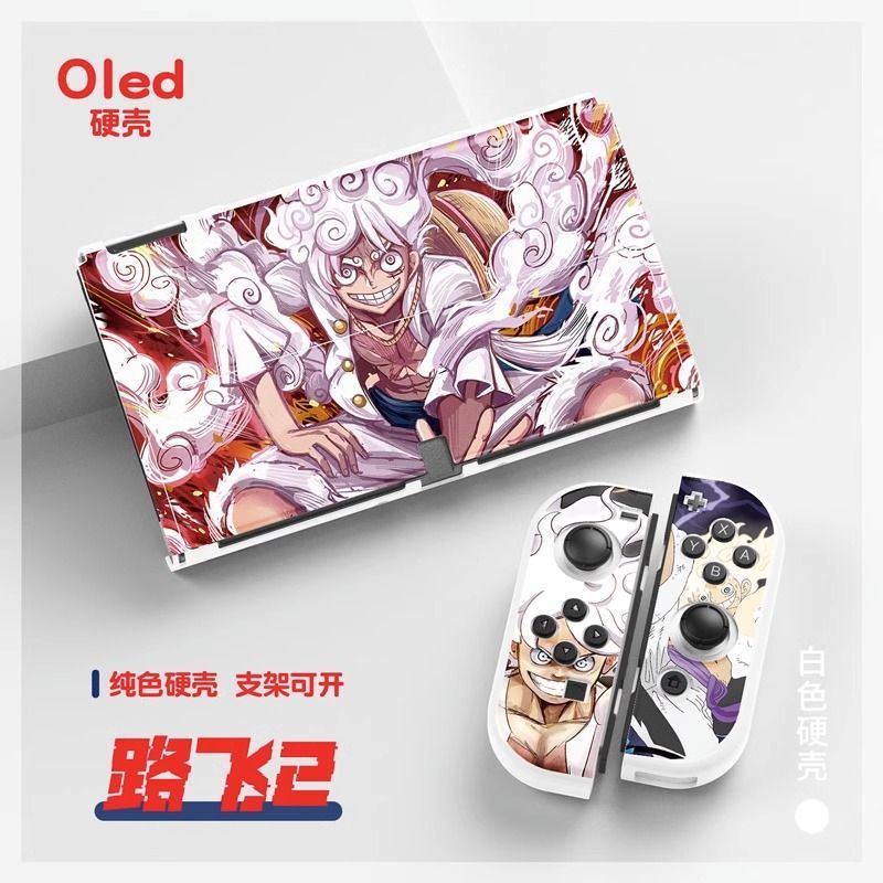 เคสแข็ง-ลายการ์ตูนวันพีช-ลูฟี่-สําหรับจอยเกม-nitendo-switch-oled-console-ns