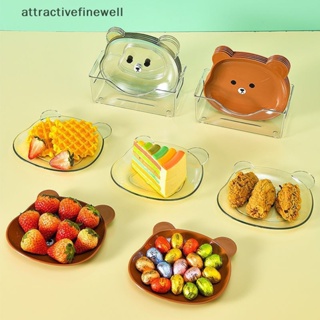 [attractivefinewell] ถาดใส่อาหาร ผลไม้แห้ง ขนมขบเคี้ยว รูปหมีน่ารัก สําหรับปาร์ตี้ ขนมหวาน ถั่ว 1 ชิ้น TIV
