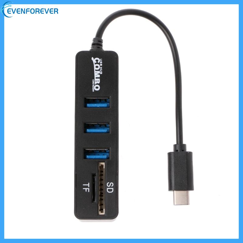 เครื่องอ่านการ์ด-ev-usb-2-0-hub-splitter-sd-tf-สําหรับ-imac-หลายพอร์ต-usb