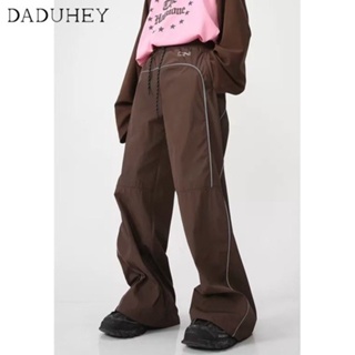 DaDuHey🎈 2023 New American Style High Street Y2K Casual Pants High Waist Loose Sweatpants plus Size Jogging Pants
