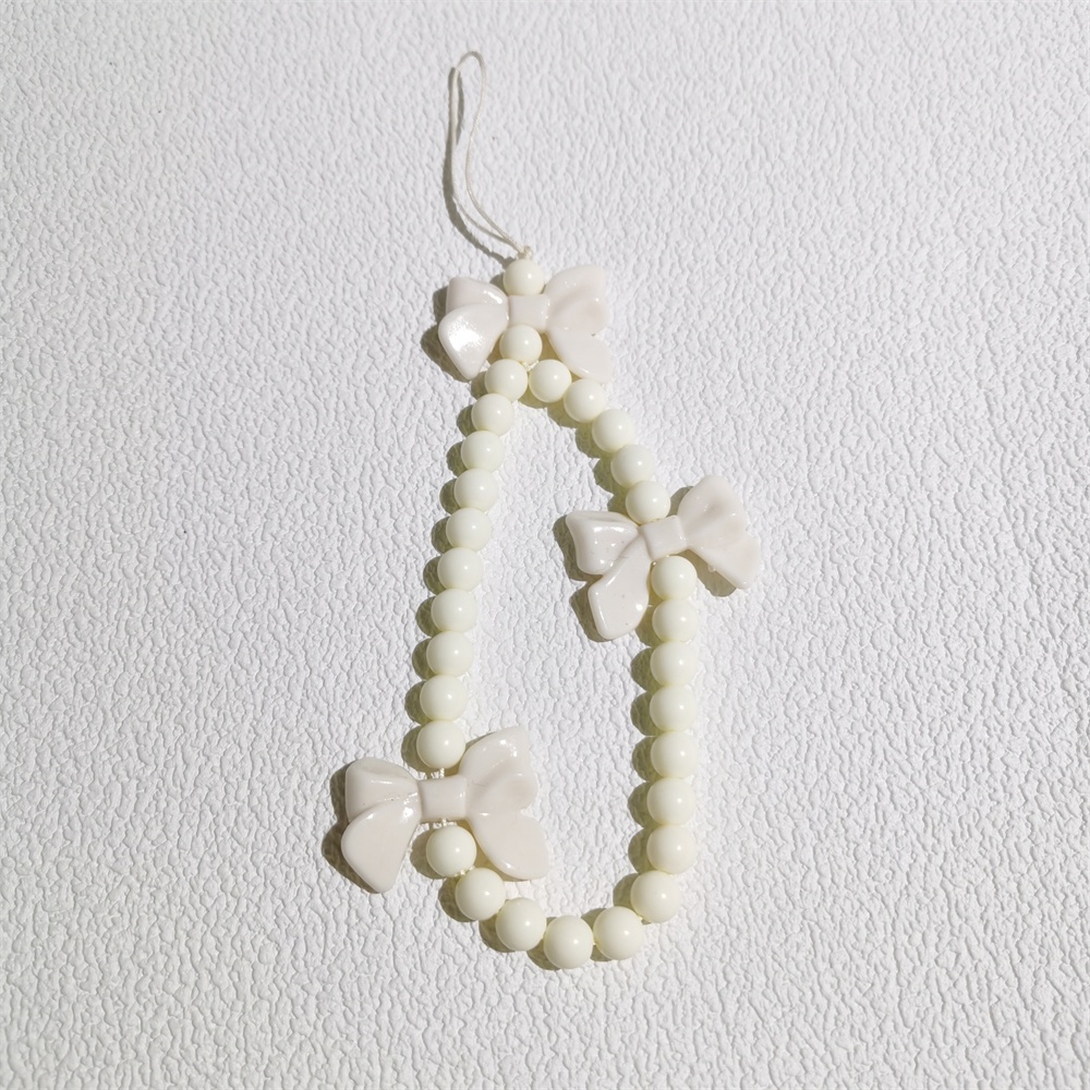 สายเชือกคล้องโทรศัพท์มือถือ-ประดับลูกปัดอะคริลิค-ป้องกันการสูญหาย-สีดํา-3-สี