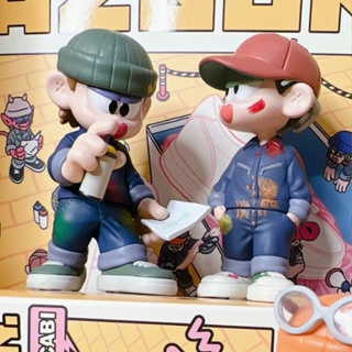 【ของแท้】POPMART Bazbon Working Boyz series กล่องสุ่ม ตุ๊กตาฟิกเกอร์ เครื่องประดับ ของขวัญ