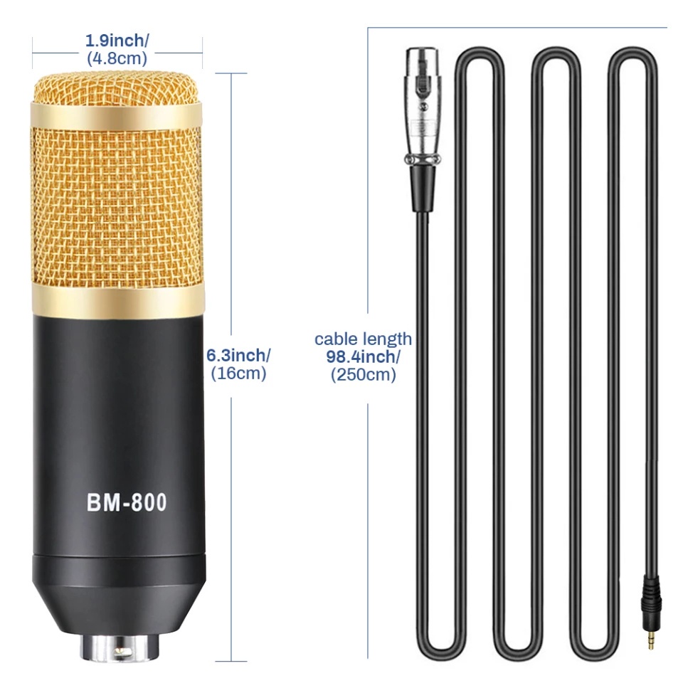 bm-800-ไมโครโฟนอัดเสียง-ไมค์-คอนเดนเซอร์-ของแท้100-condenser-microphone-รุ่น-bm-800-ไมโครโฟนเป็นโลหะชองแท้100